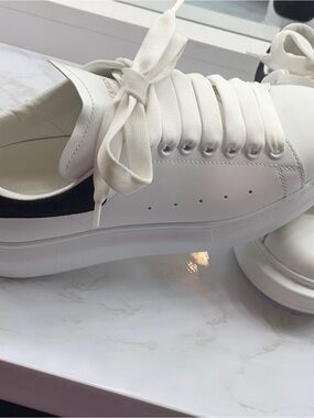 Alexander McQueen White Leather Oversized Sneakers